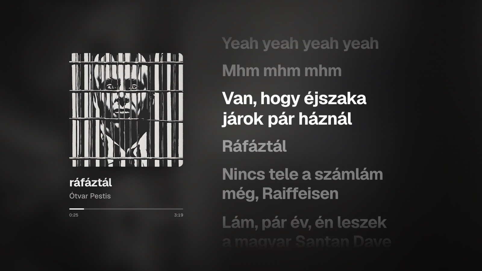 Lyrics that keep up